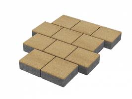  Тротуарная плитка Stellard Квадрат 200x200x80 мм Желтый: внешний вид